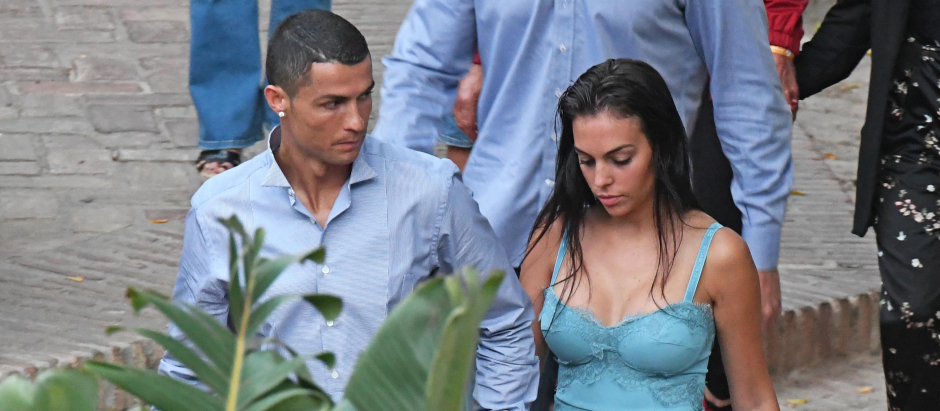 Soccer player Cristiano Ronaldo and Georgina Rodriguez in Malaga on Wednesday 30 May 2018.