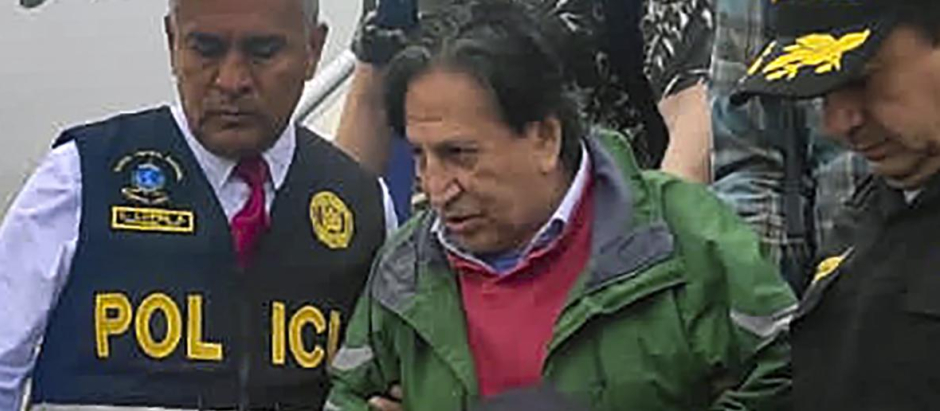 Alejandro Toledo, expresidente de Perú, a su llegada desde Estados Unidos