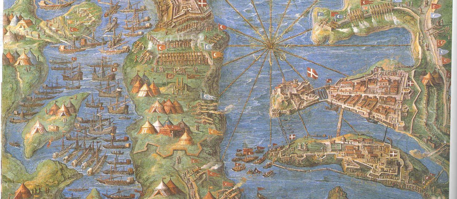 El Sitio de Malta, pintura de Egnazio Danti del siglo xvi (Museos Vaticanos)