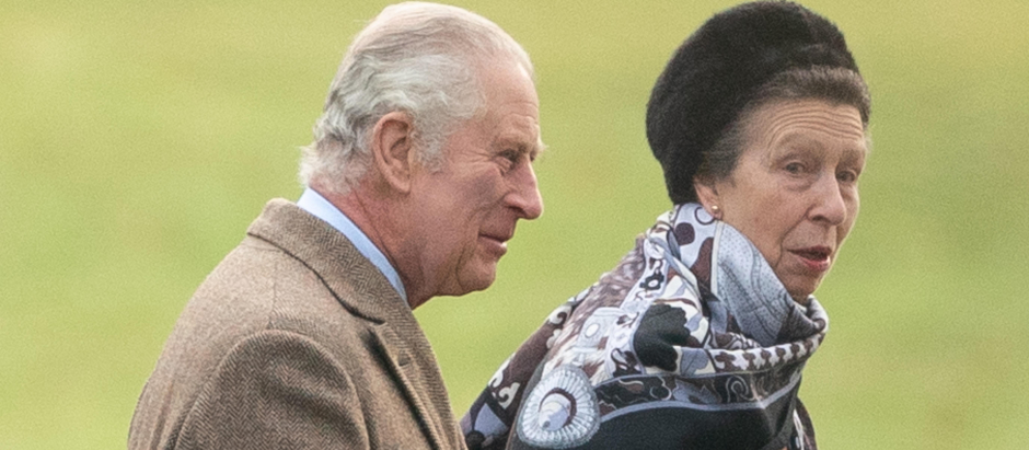King Charles III and Princess Anne in Sandringham, Norfolk. Picture date: Sunday January 29, 2023.