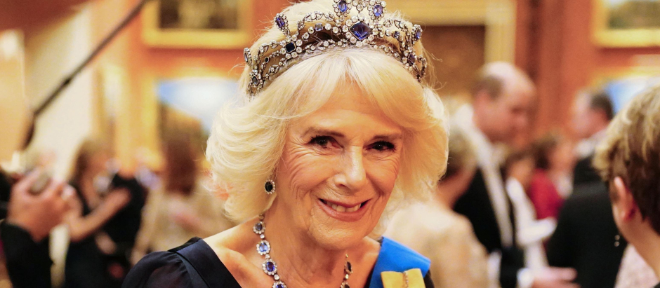 Camilla , Queen Consort during a Diplomatic Corps reception in London. Picture date: Tuesday December 6, 2022.