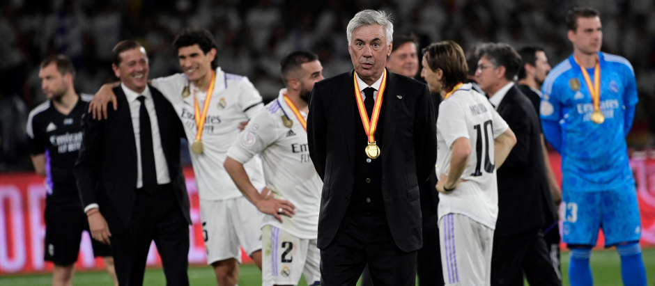 Carlo Ancelotti consiguió en Sevilla su segunda Copa del Rey