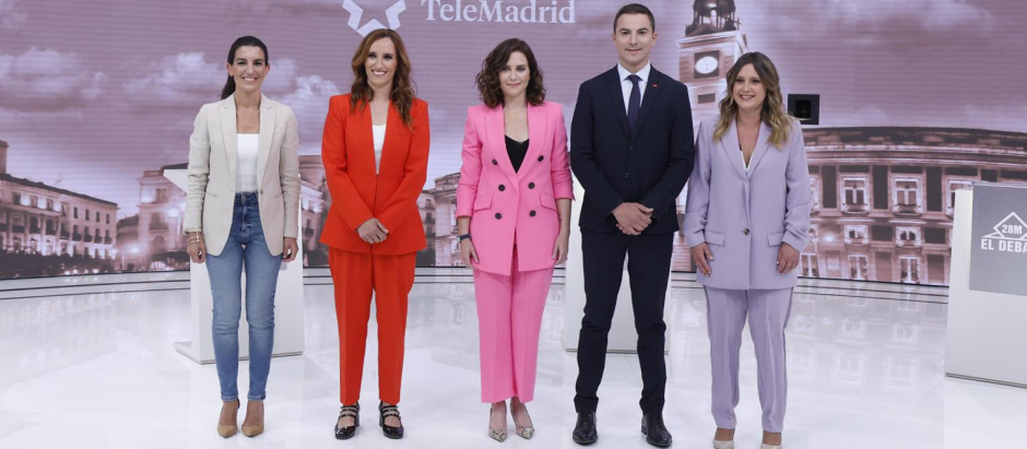 Los cinco candidatos a la presidencia de la Comunidad de Madrid con representación