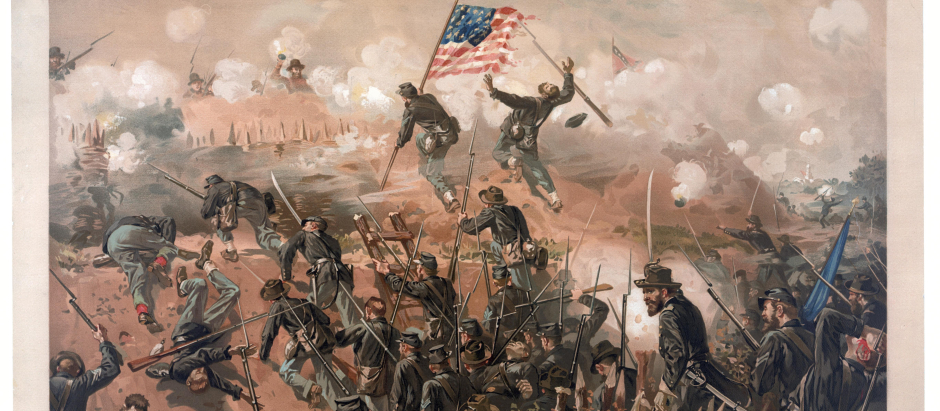 Asalto a Fort Hill, combates entre fuerzas de la Unión y confederadas el 25 de junio de 1863, en el 3er Redan de Luisiana, conocido como Fort Hill durante el asedio de Vicksburg.
