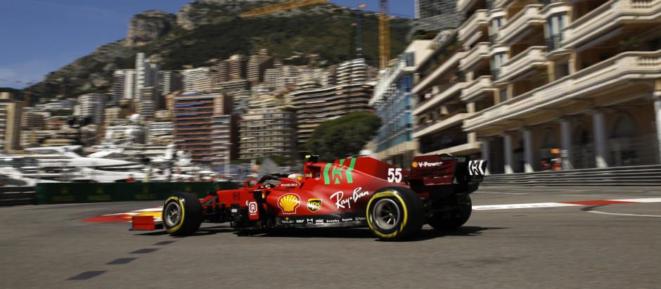 Sainz, durante el Gran Premio de Mónaco