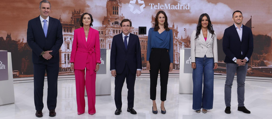 Los seis candidatos a la alcaldía de Madrid,