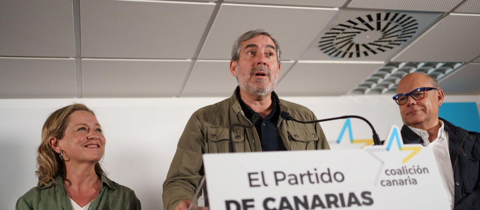 El candidato de Coalición Canaria a presidente Canarias, Fernando Clavijo, tras conocer los resultados del 28-M