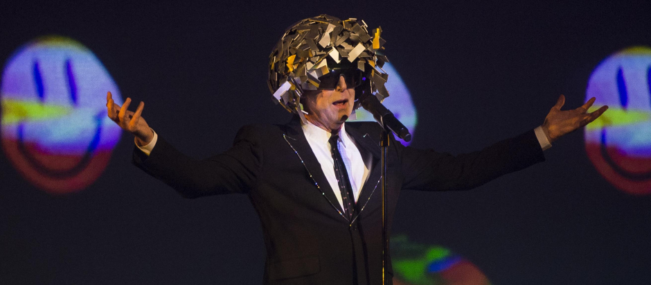 El cantante Neil Tennant en un concierto del grupo Pet Shop Boys en Madrid