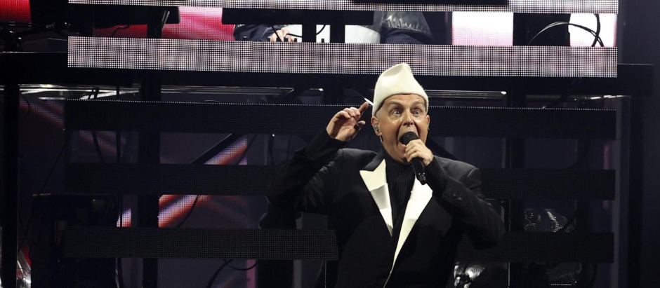 La banda británica Pet Shop Boys durante el concierto en el Civitas Metropolitano