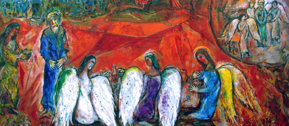 'Abraham y los tres ángeles' de Marc Chagall