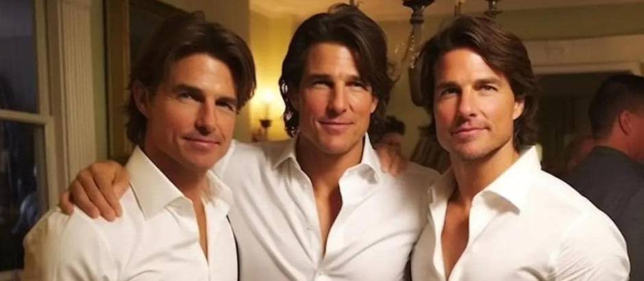 La imagen viral con los dobles de Tom Cruise