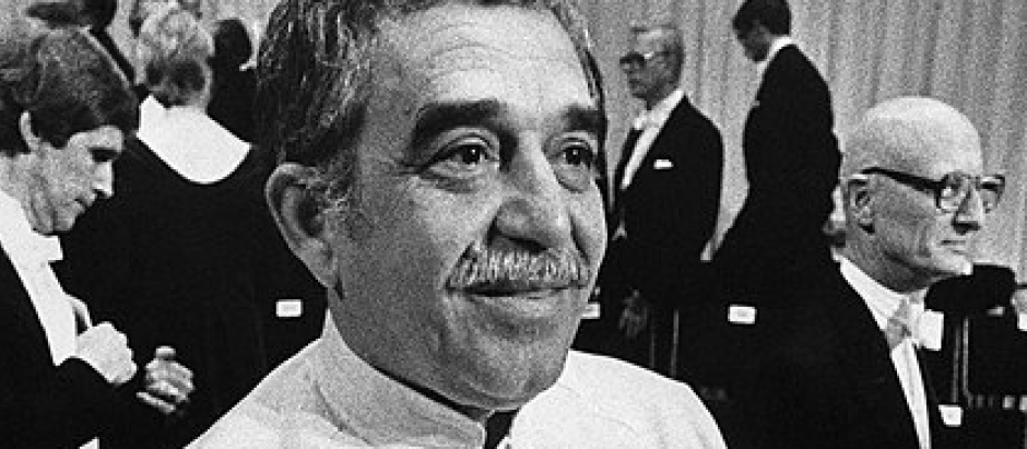 Gabriel García Márquez el día de la concesión del Nobel en 1982