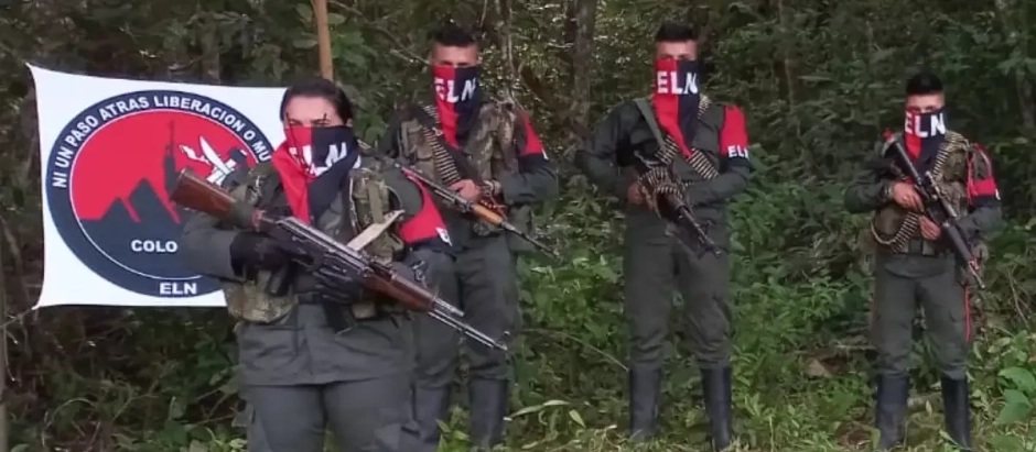Guerrilleros del ELN en Colombia