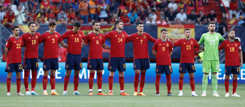 El once inicial con el que España disputó la semifinal de la Nations League