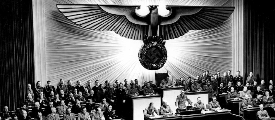 Hitler anuncia la declaración de guerra contra Estados Unidos ante el Reichstag el 11 de diciembre de 1941