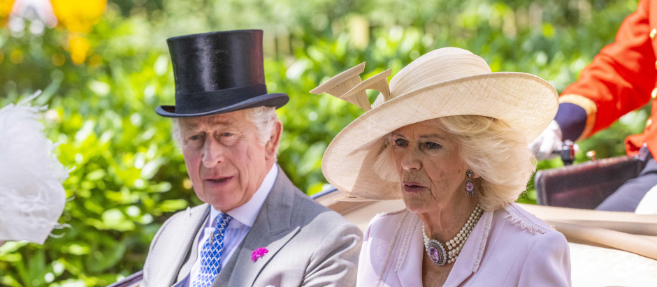 King Charles III and Queen Camilla during Royal Ascot in Berkshire, UK - 21 Jun 2023 *** Local Caption *** .