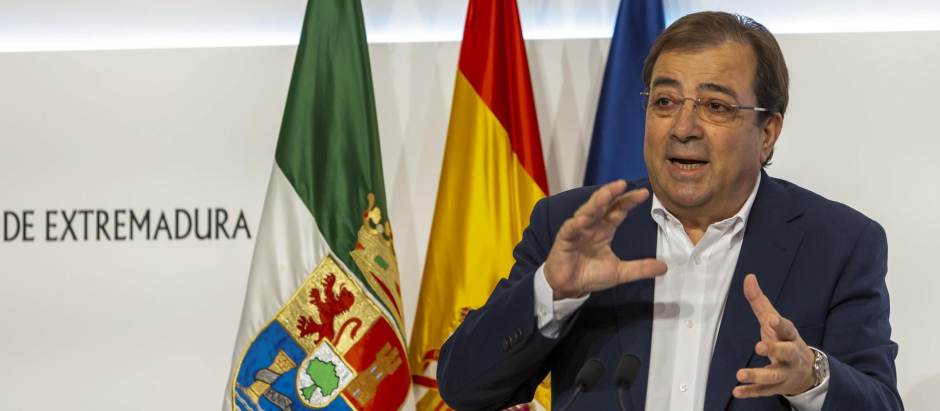 El presidente en funciones de la Junta de Extremadura, Guillermo Fernández Vara, este miércoles