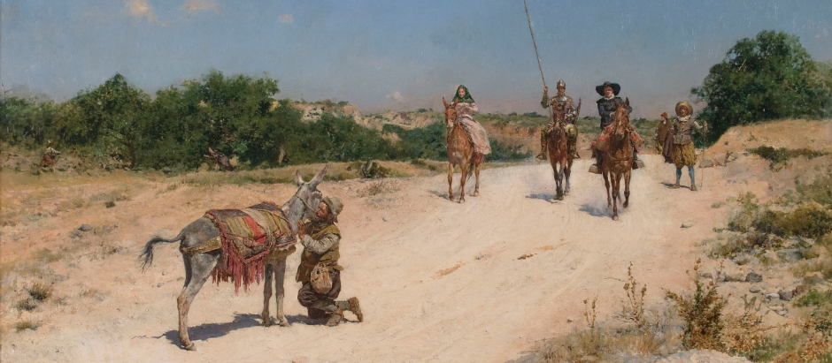 'Encuentro de Sancho Panza con el Rucio' (1894), de José Moreno Carbonero