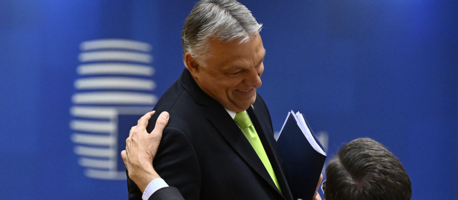 El primer ministro de Hungría, Viktor Orban, y el primer ministro de los Países Bajos, Mark Rutte