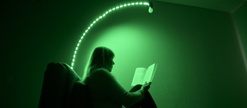 Lámpara de luz verde