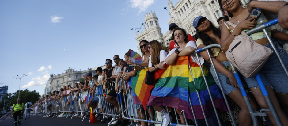 Participantes en el desfile del Orgullo 2023, el pasado sábado en Madrid