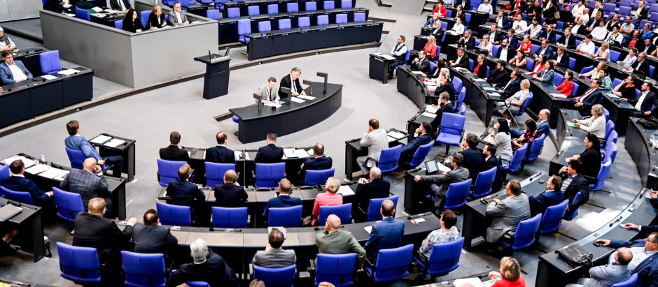 Vista general de una de las sesiones del Bundestag alemán