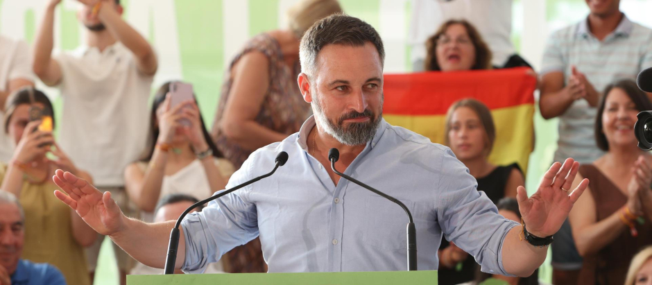 El candidato de Vox a la presidencia del Gobierno, Santiago Abascal