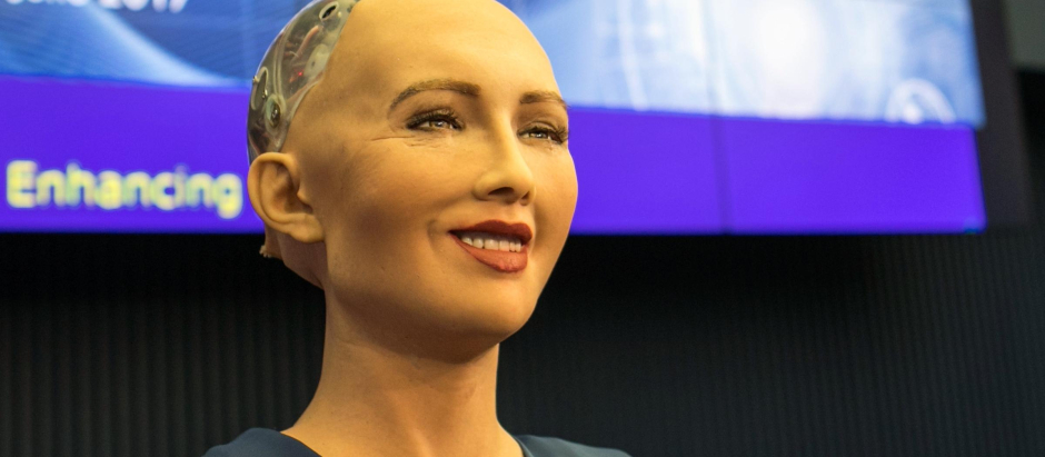 El robot Sophia, en el IA for Good de 2017