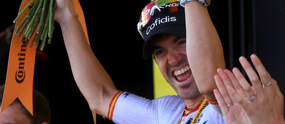 Ion Izagirre celebra su victoria en el Tour