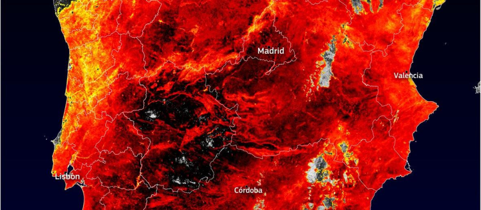 Imagen del satélite de la Península Ibérica