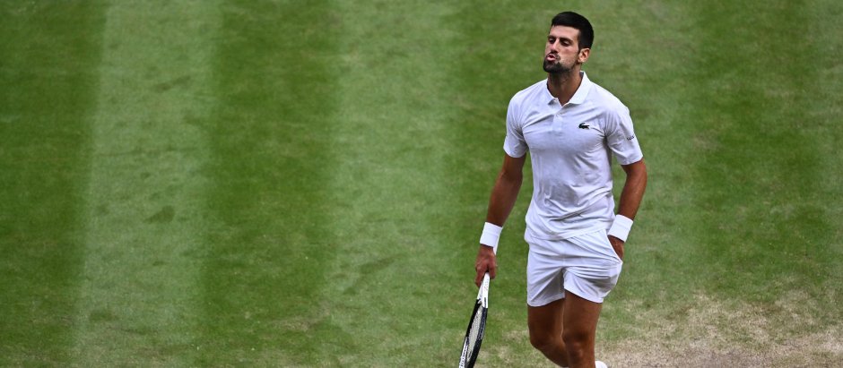 Novak Djokovic, durante la final de Wimbledon