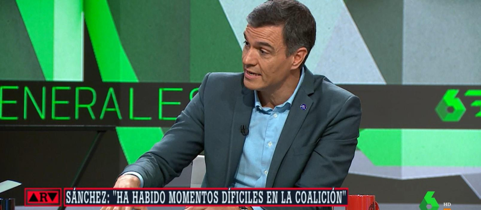 El presidente del Gobierno, Pedro Sánchez, en 'Al rojo vivo'