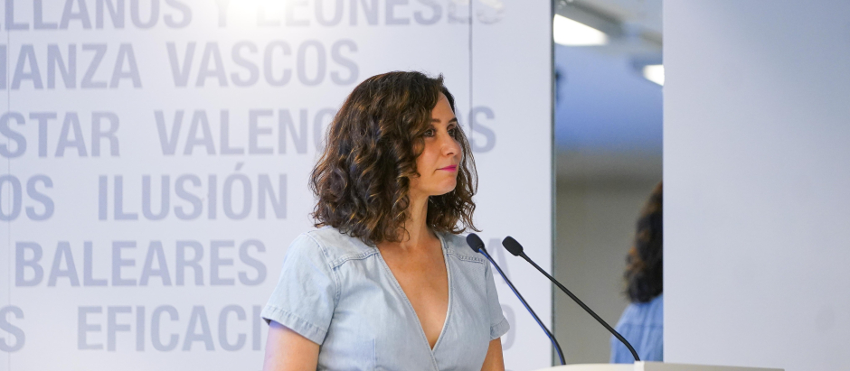 La presidenta del PP de Madrid, Isabel Díaz Ayuso