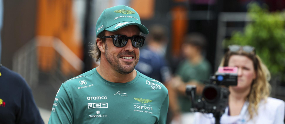 Fernando Alonso, durante el Gran Premio de Hungría