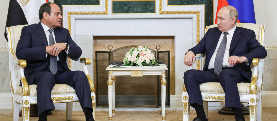 El presidente de Egipto Abdel Fattah El-Sisi y Putin