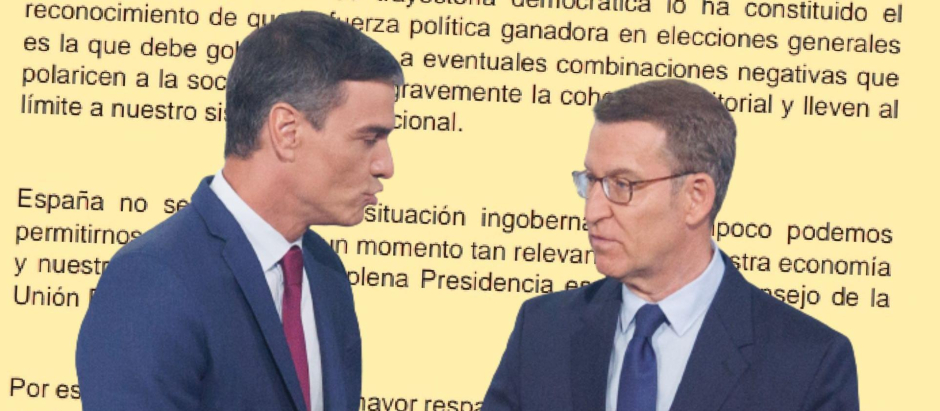Pedro Sánchez y Alberto Núñez Feijóo