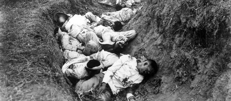 Filipinos muertos en el primer día de la guerra