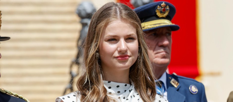 Princess Leonor during “Entrega de Reales Despachos de Empleo de la Academia Militar” in Zaragoza on Friday, 7 July 2023.