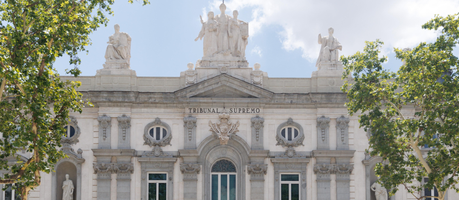 Fachada del Tribunal Supremo, a 7 de julio de 2023, en Madrid
