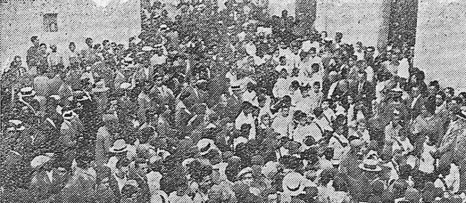 Aspecto de la plaza de San Basilio en agosto de 1929