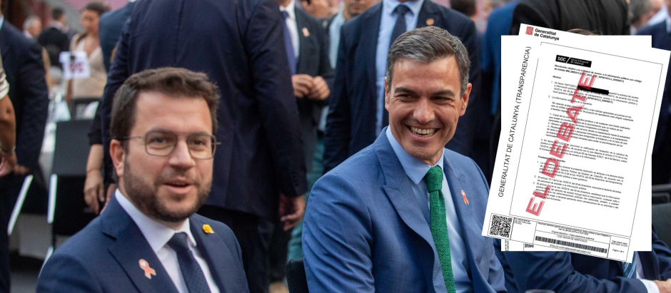 El presidente de la Generalidad de Cataluña, Pere Aragonés, y el presidente del Gobierno, Pedro Sánchez