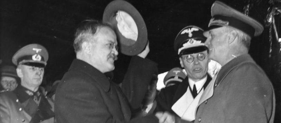 Ribbentrop se despide de Molotov en Berlín, noviembre de 1940