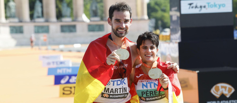 Álvaro Martín y María Pérez, otra vez oro en un éxito de la marcha española