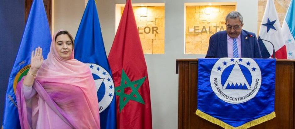 Hayad Laaraych es juramentada como observadora permanente por parte de Marruecos ante el Parlamento Centroamericano