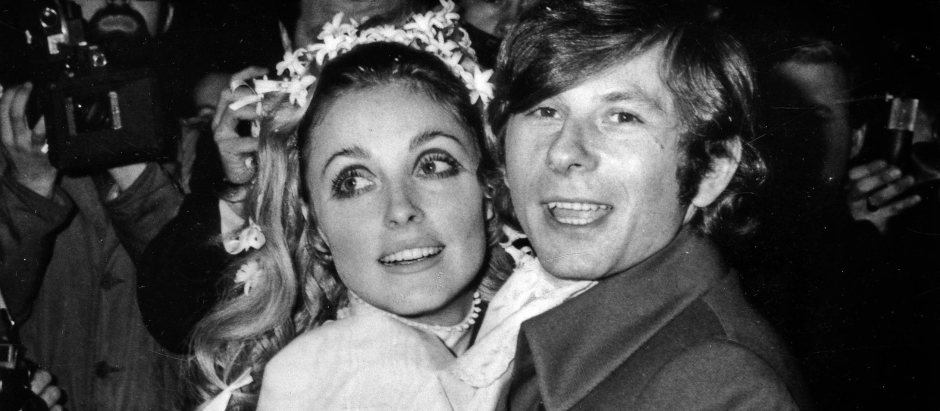 Roman Polanski y Sharon Tate, el día de su boda, el 20 de enero de 1968, en Londres