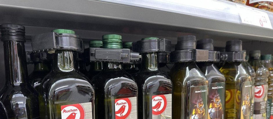 Botellas de aceite protegidas con sistemas antirrobo