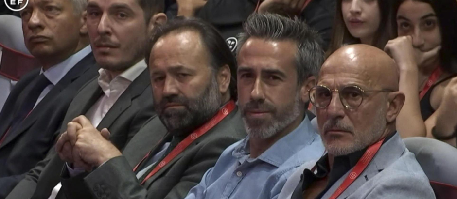 Luis de la Fuente y Jorge Vilda, en la Asamblea del pasado viernes de la Federación