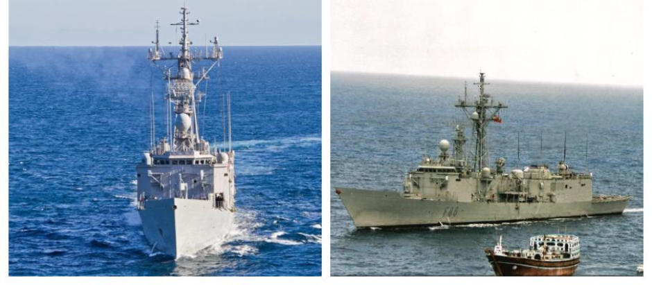 Las fragatas Canarias y Navarra de la Armada española