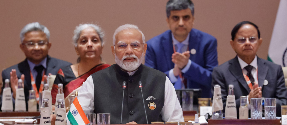 El primer ministro de la India, Narendra Modi, durante la cumbre del G20