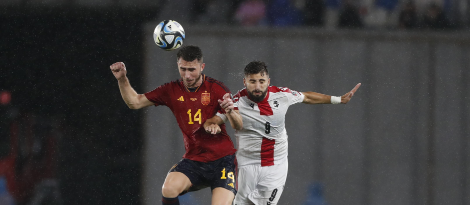 Aymeric Laporte, en el partido de España ante Georgia del pasado viernes